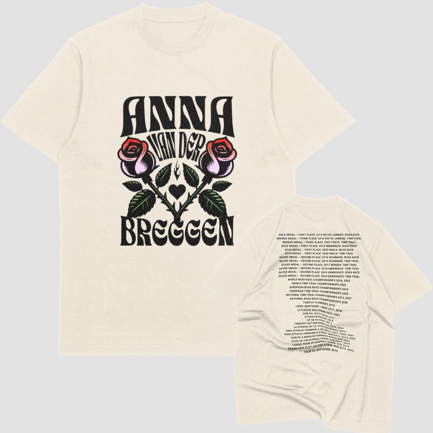 Anna van der Breggen Wins & Roses Tee - Oversized Premium Unisex Tee