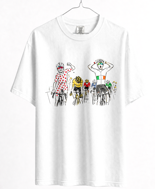 Le Tour de France Isaac Del Toro Tadej Podecar UAE Bike Cycling T-shirt Vtg Tee